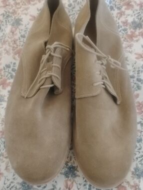 Nisolo Tan Suede Lace-Up Desert Oxfords New Sz 12